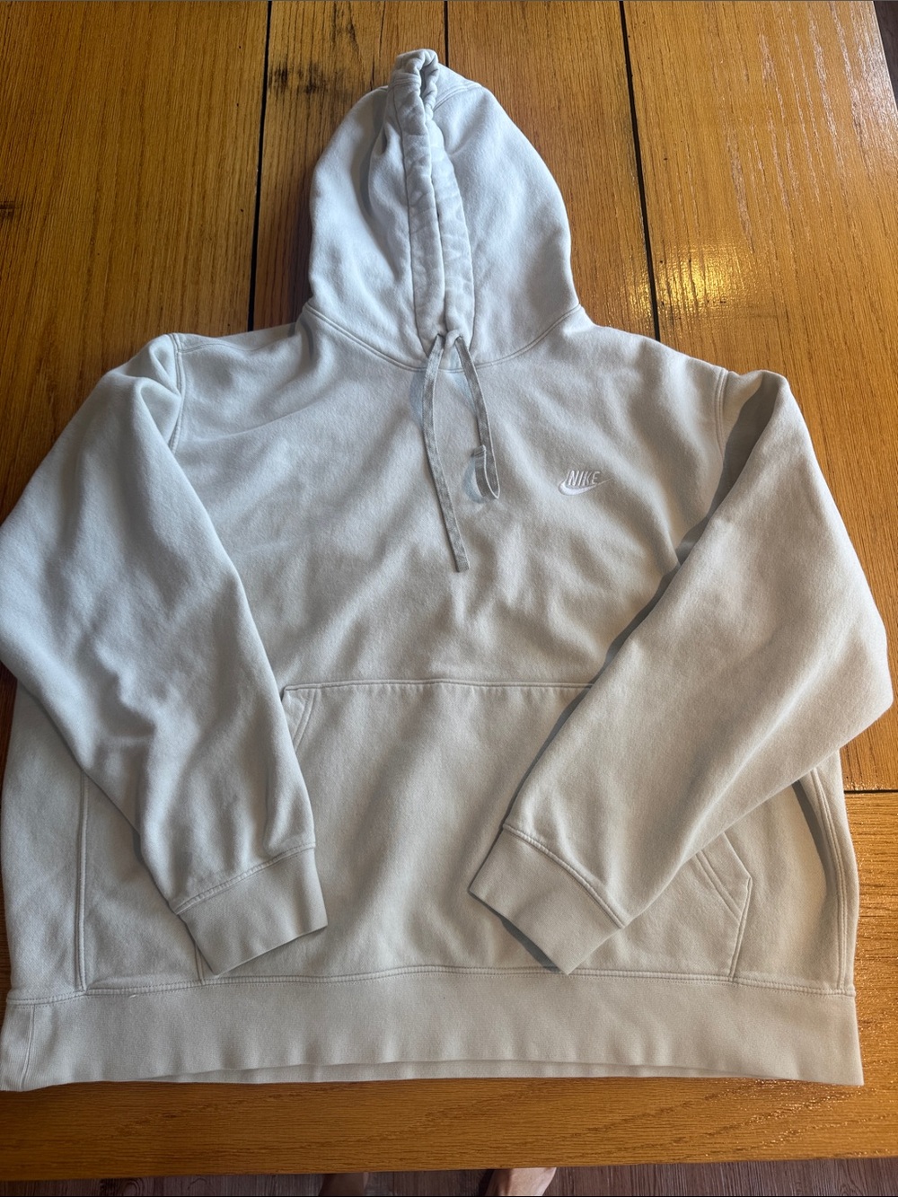 Nike Men's Light Cream Hooded Pullover Sweatshirt